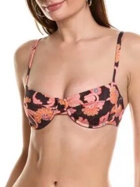 A.L.C Paisley Bikini Top Size Small